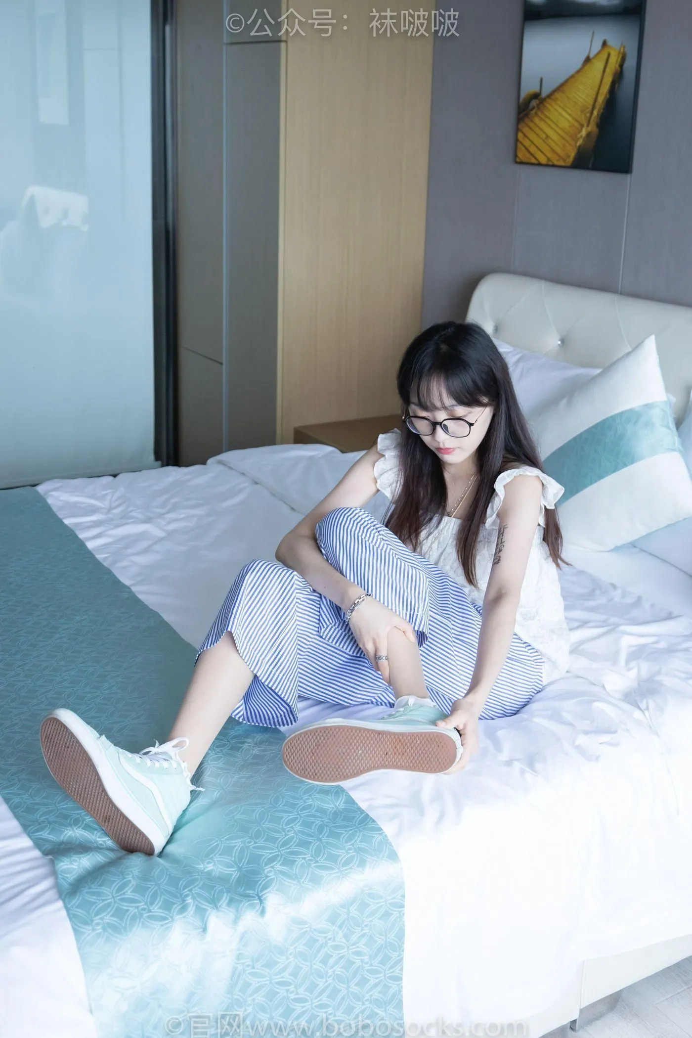 [BoBoSocks袜啵啵]NO.027 稚予- vans、白色棉袜、肉丝 [136P]插图8